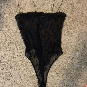 Black lace bodysuit